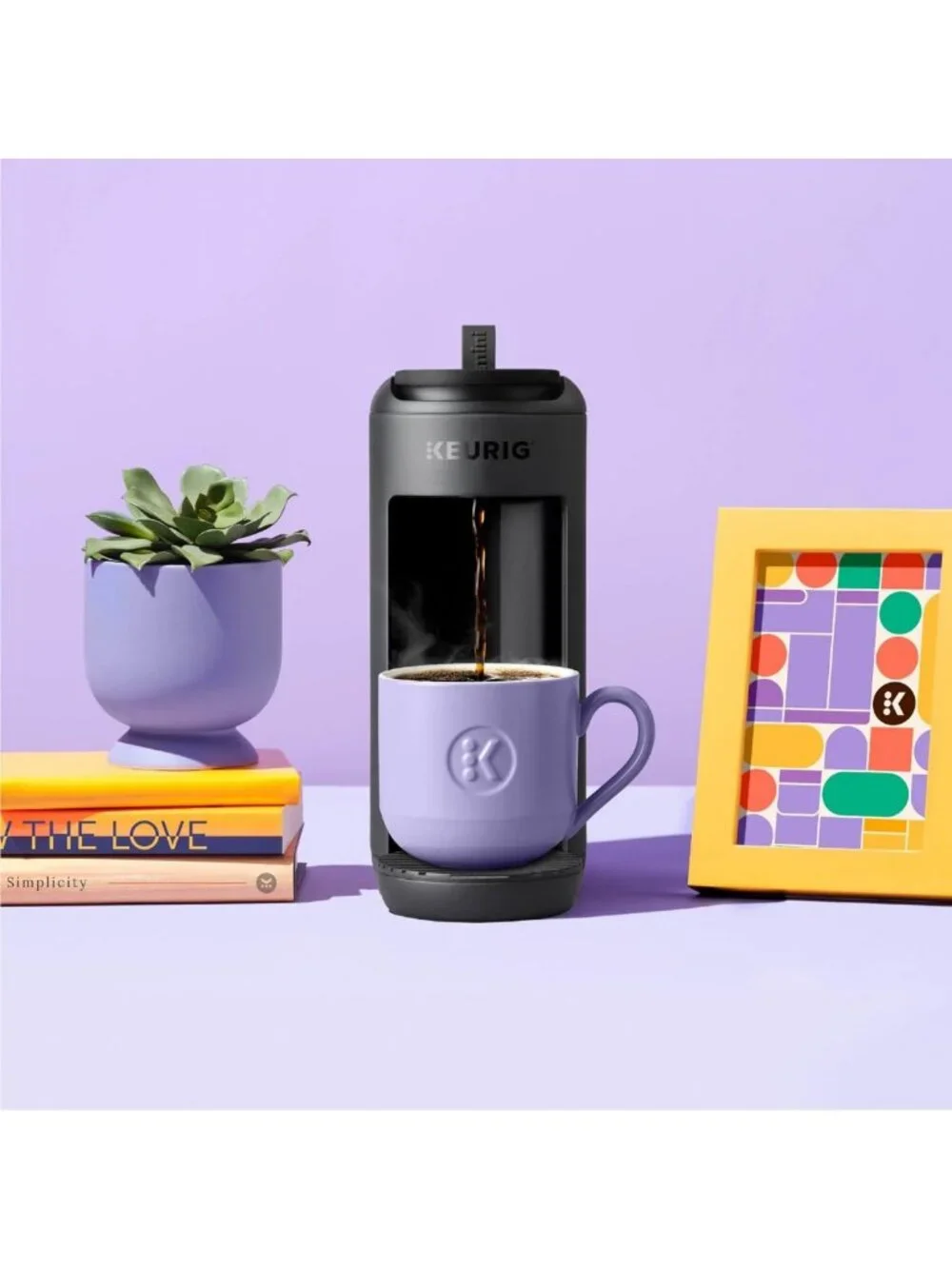 Compact Single Serve Coffee Maker - Brews 12 oz, Portable for Dorms & Offices